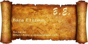 Baza Elizeus névjegykártya
